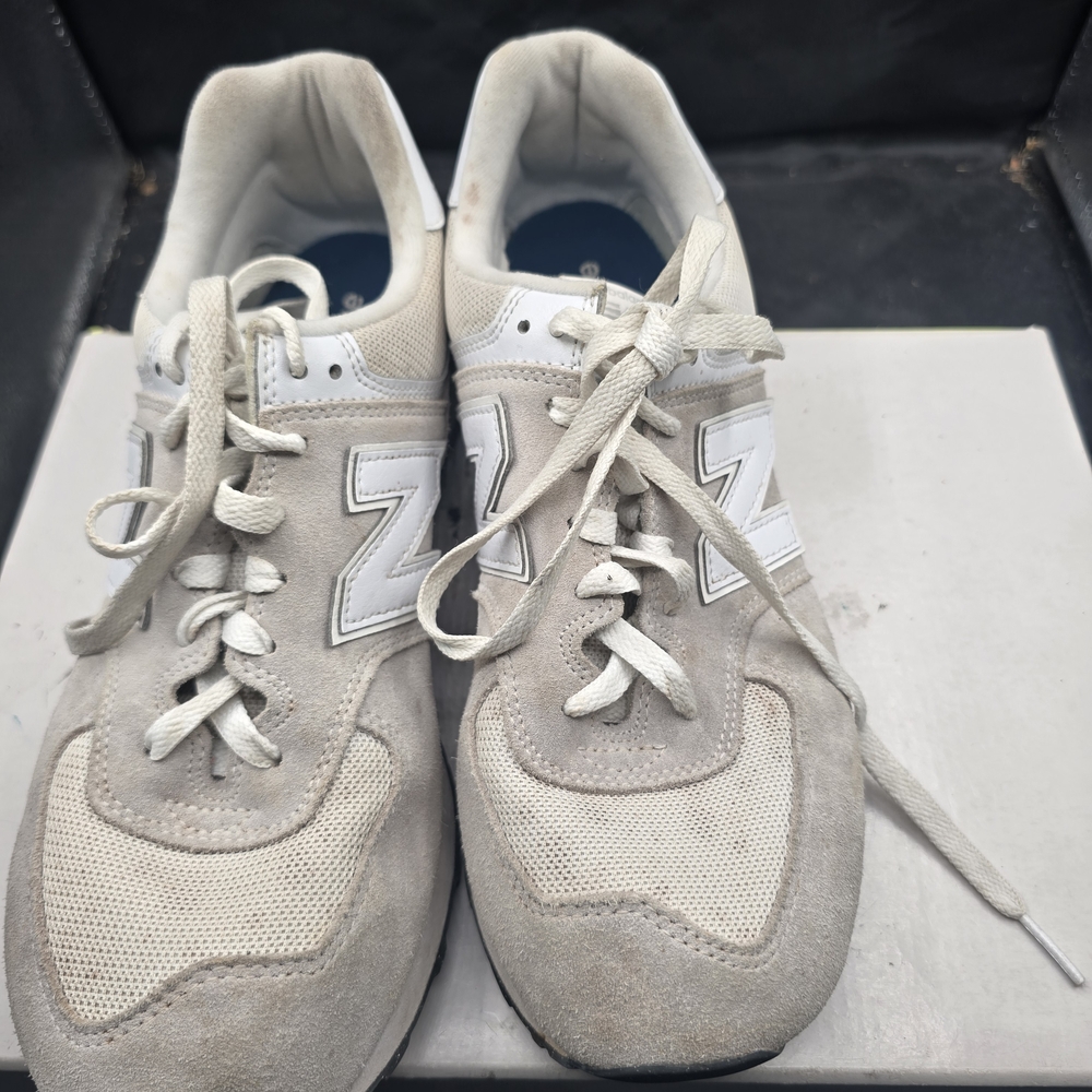 New Balance Beige and White Athletic Shoes